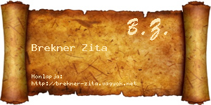 Brekner Zita névjegykártya